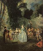 Jean-Antoine Watteau Fetes Venitiennes Spain oil painting reproduction